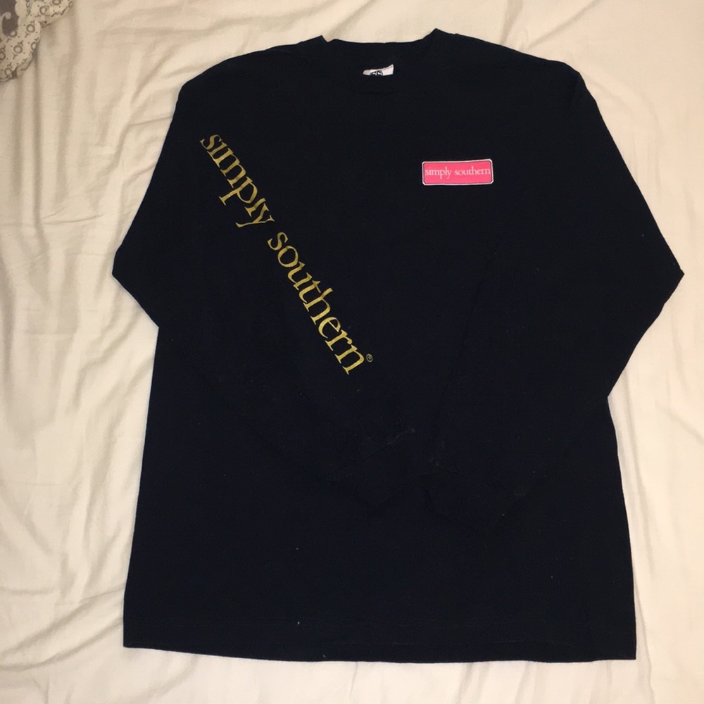 Simply Southern Navy Blue Long Sleeve Tee